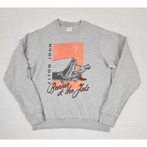 Vintage Elton John Bennie And The Jets Grey Sweatshirt Men's Size S.